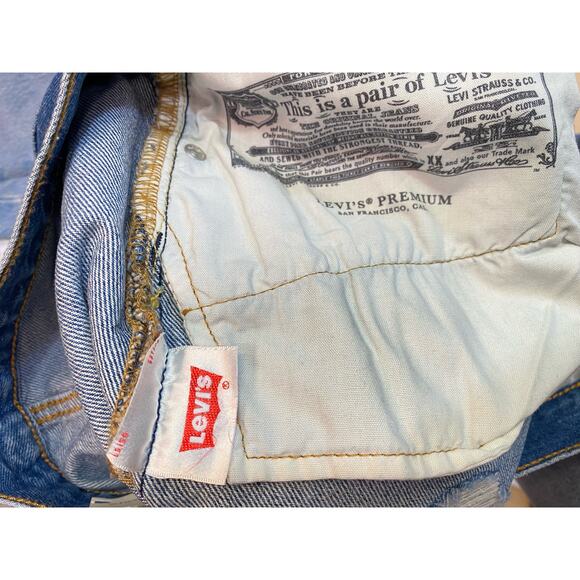 NWT Premium Big  E Raw Hem Shorts Button Fly High Rise Distressed Festival 28 - Picture 5 of 14